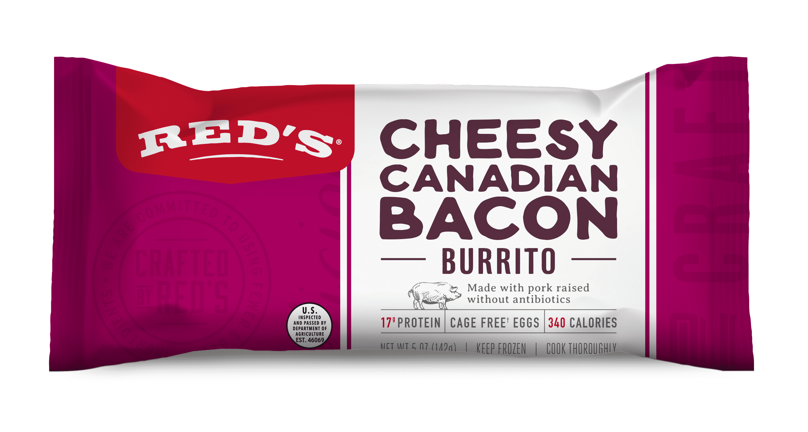 Cheesy Canadian Bacon Breakfast Burrito