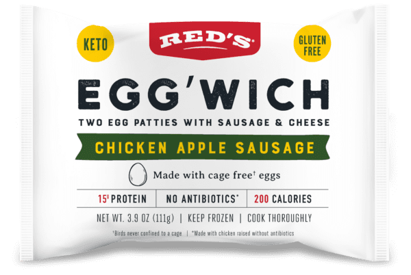 Chicken Apple Sausage Egg'Wich Front 15G