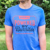 Powered By Burritos T-shirt Front