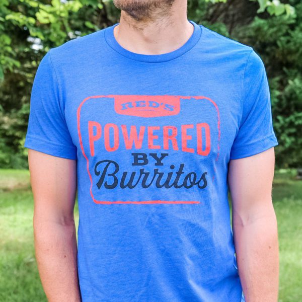 Powered By Burritos T-shirt Front