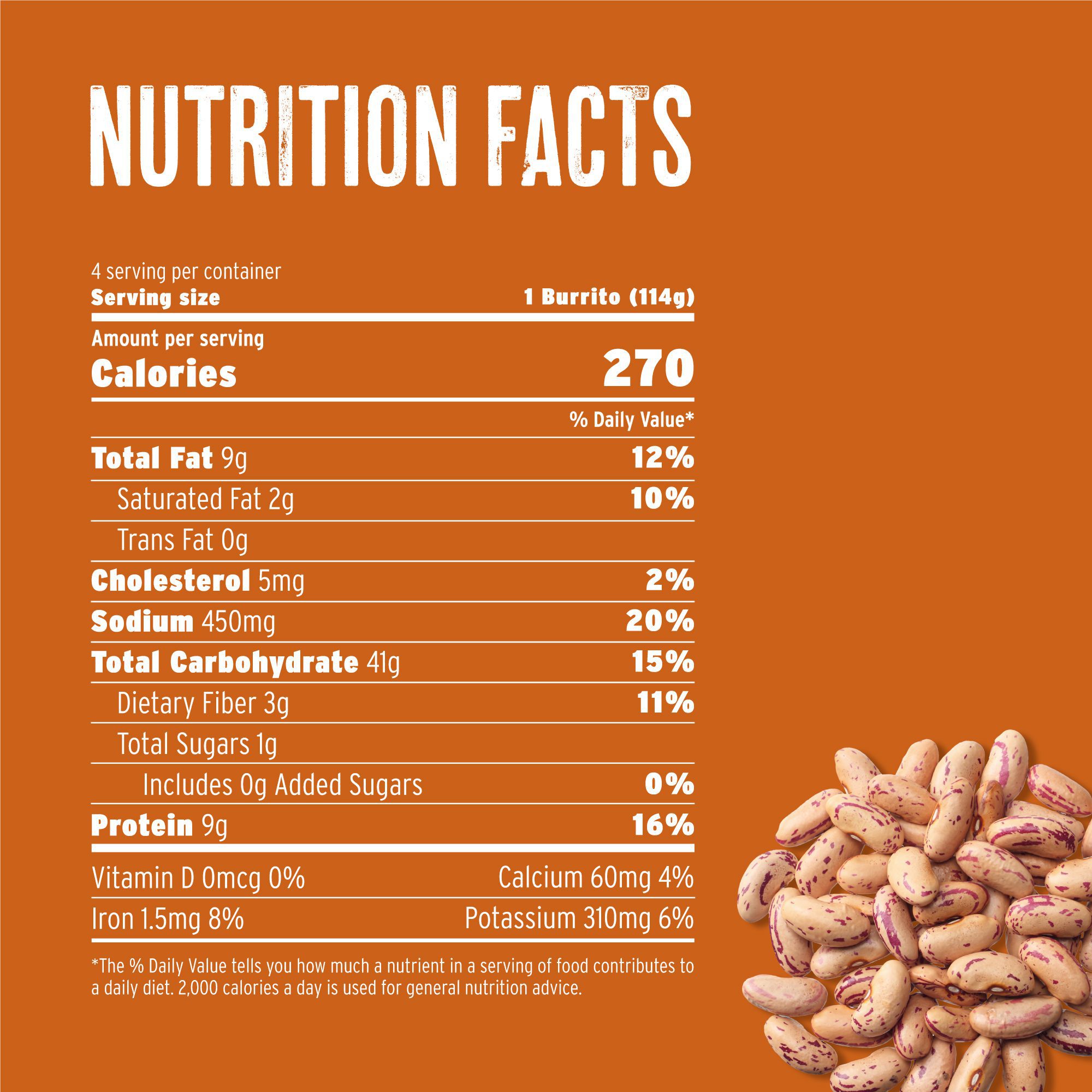 Organic Bean & Cheese Burrito 4-Pack - Image 2