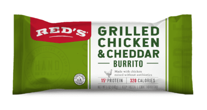 Grilled Chicken & Cheddar Burrito Front