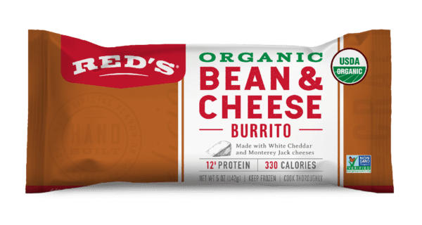 Organic Bean & Cheese Burrito Front