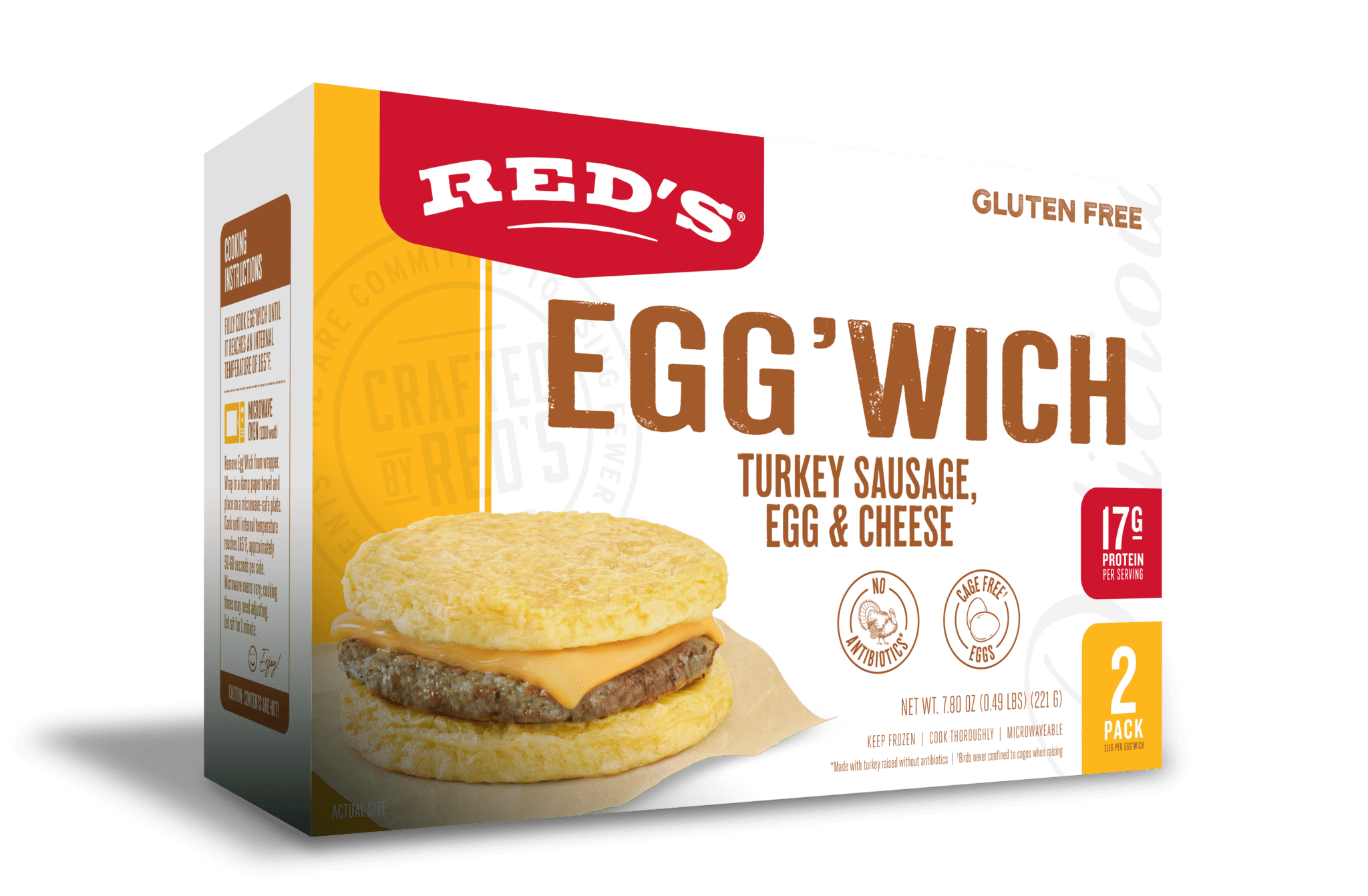Turkey Sausage Egg'Wich 2Pack Red's All Natural