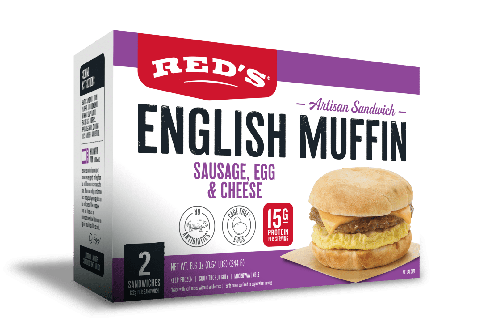 Sausage english muffin 2 pack red s all natural