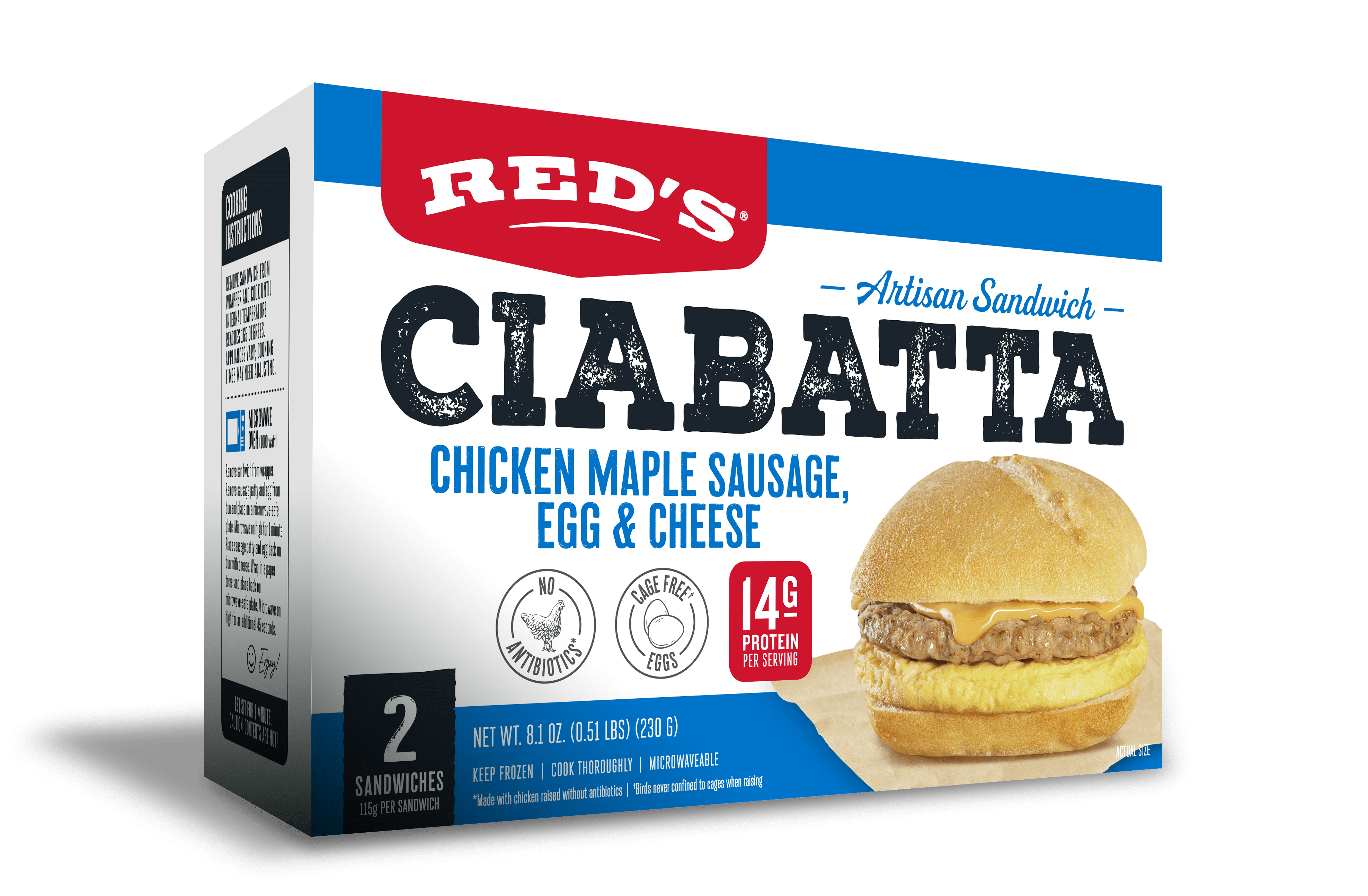 Chicken Maple Sausage Ciabatta 2-Pack