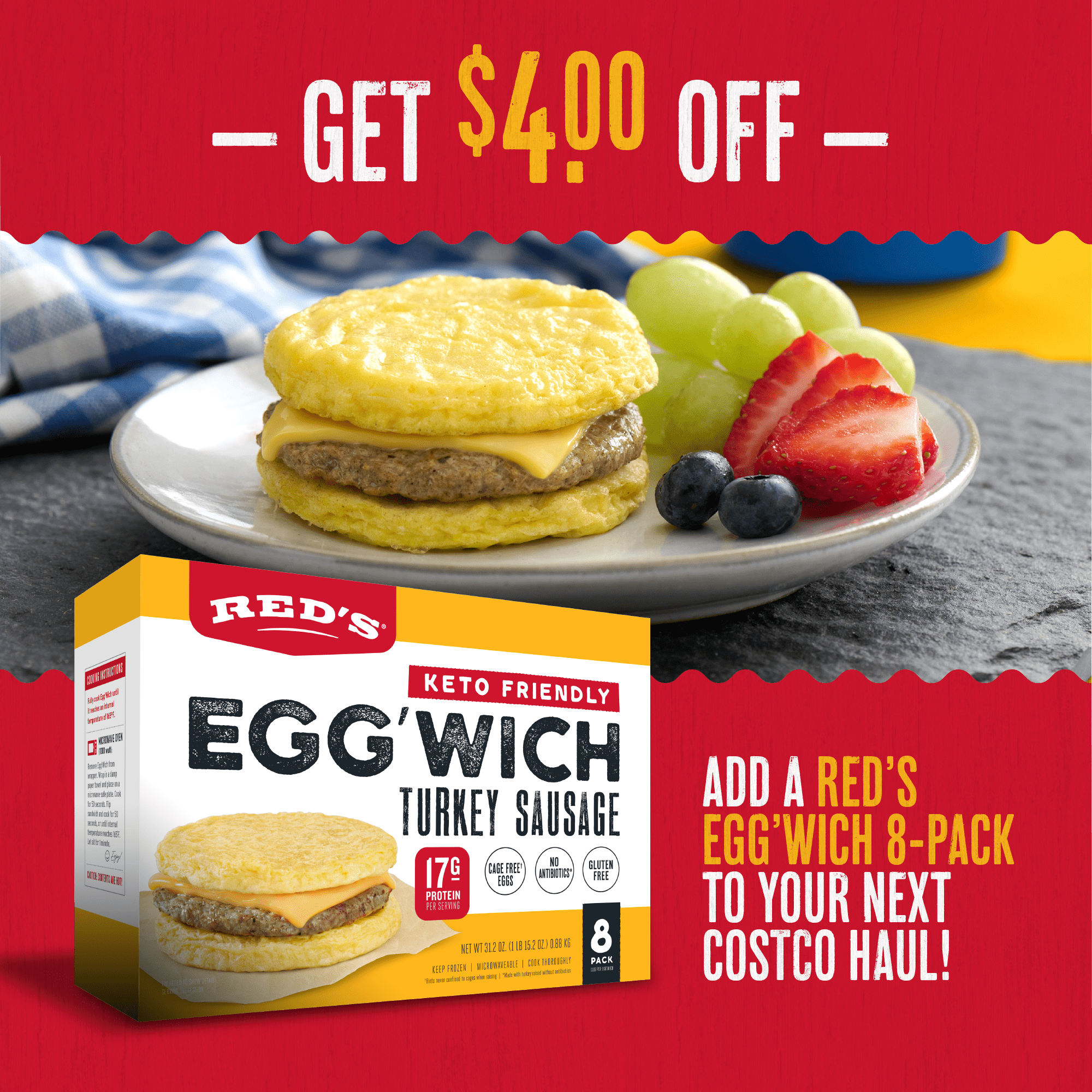 Get $4 Off Costco Egg'Wich 8-Pack