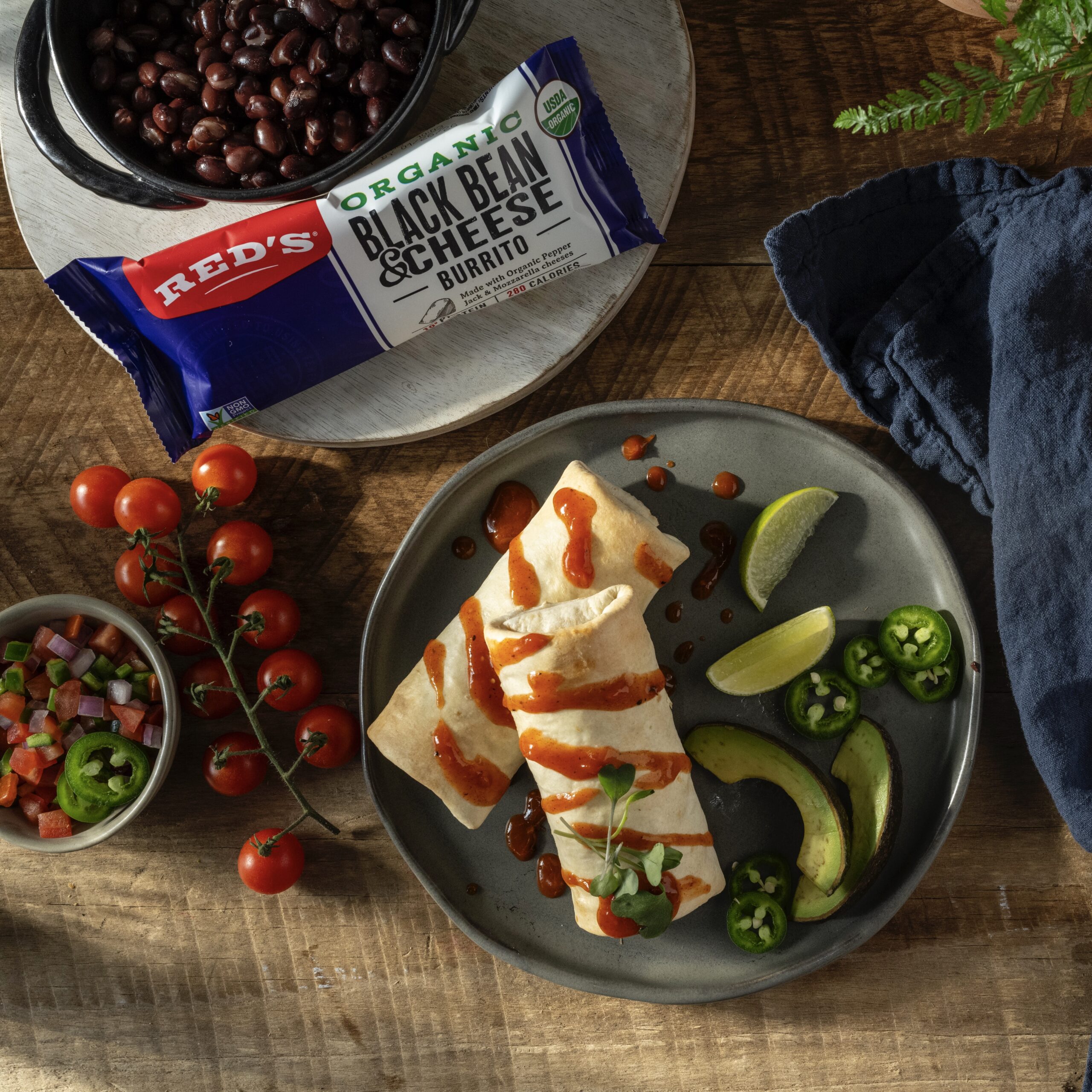 Organic Black Bean & Cheese Burrito - Image 3
